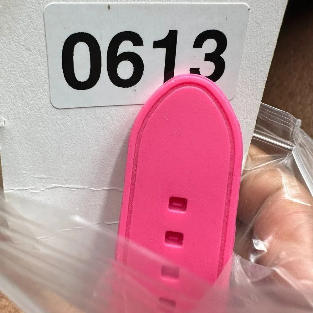 3/$30 Pink Watch Women Silicone Band Silver Tone Case White Dial Sporty